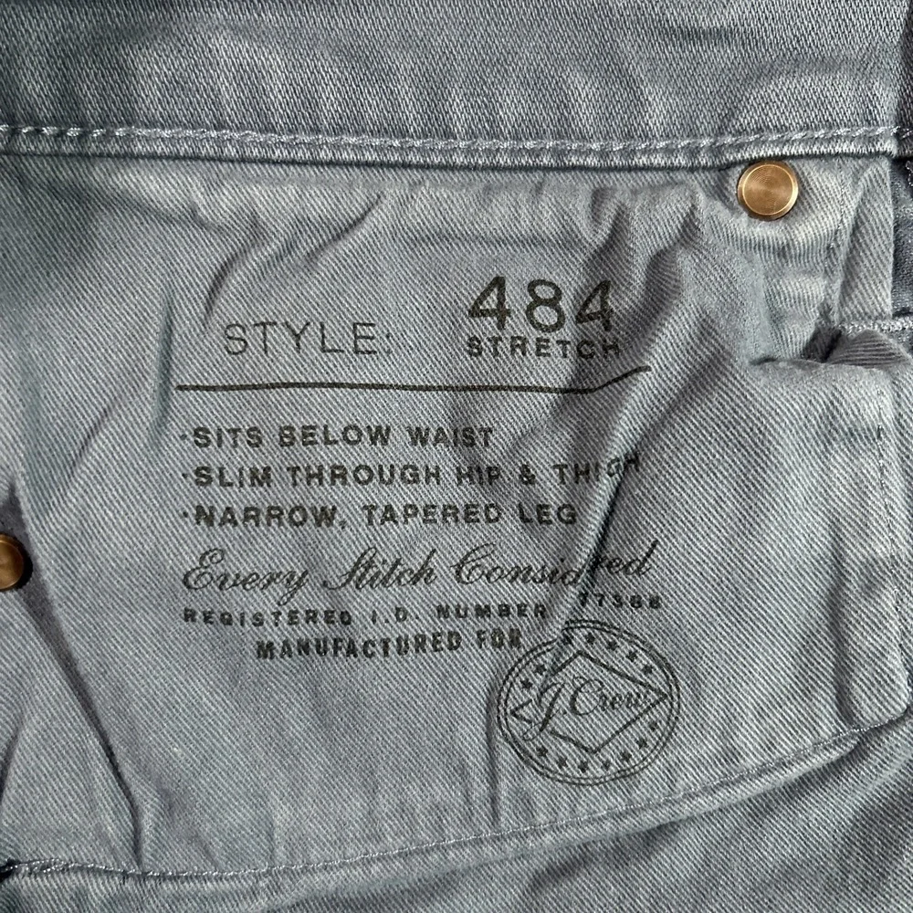 J.Crew Jeans Men's 33x32(34x26) Blue 484 Stretch Kurabo Denim Hemmed Tapered Leg